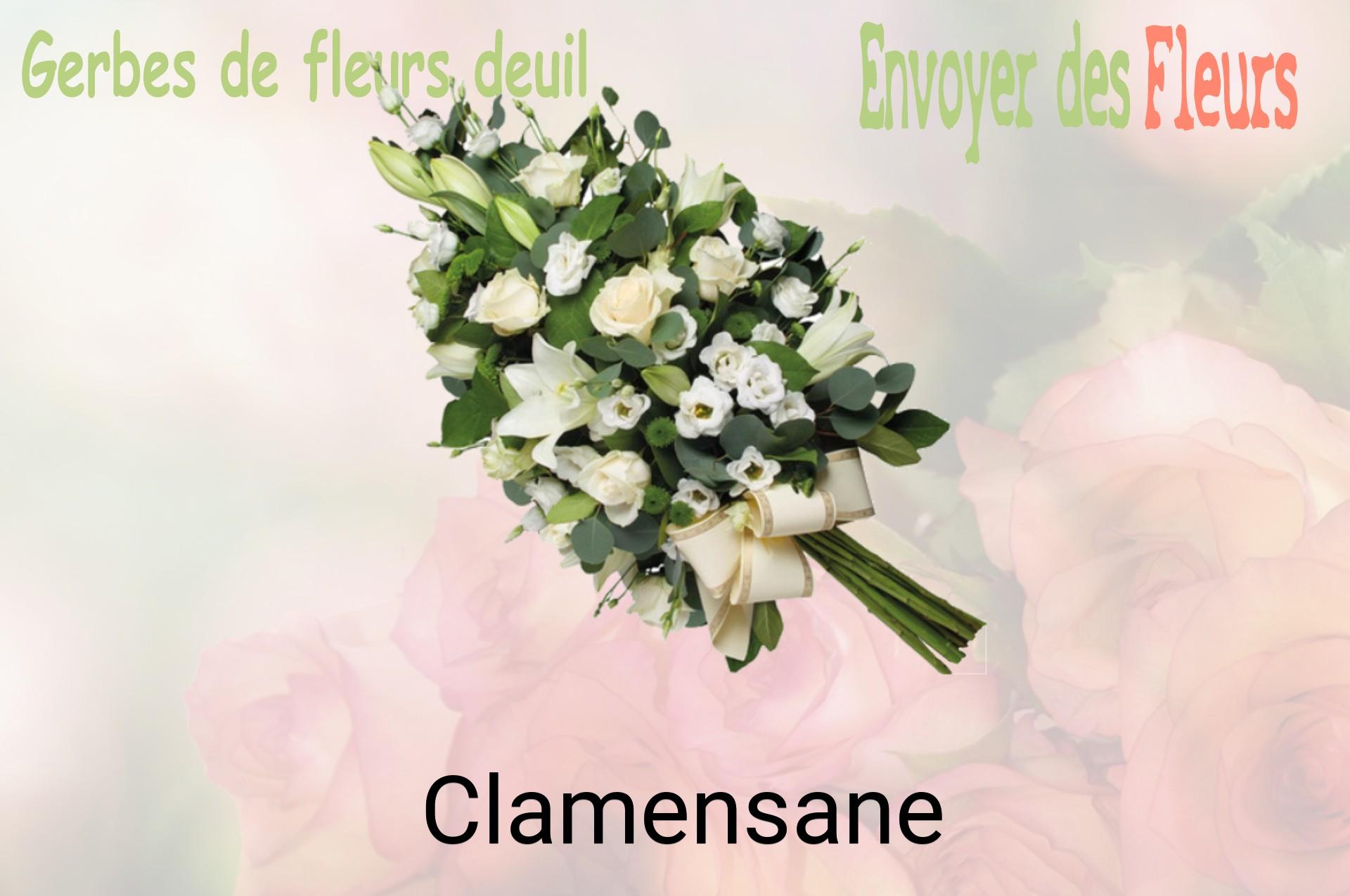 Gerbe de fleurs de deuil livrée à Clamensane
